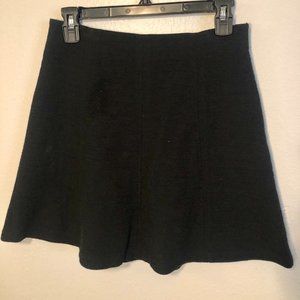 Loft black thick-knit a-line skirt XS